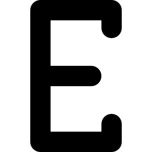 Epsilon alphabet greek typography icon