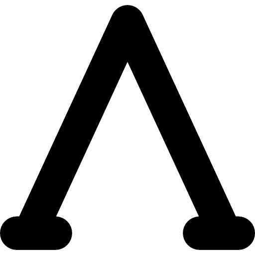 Lambda typography shapes letter icon