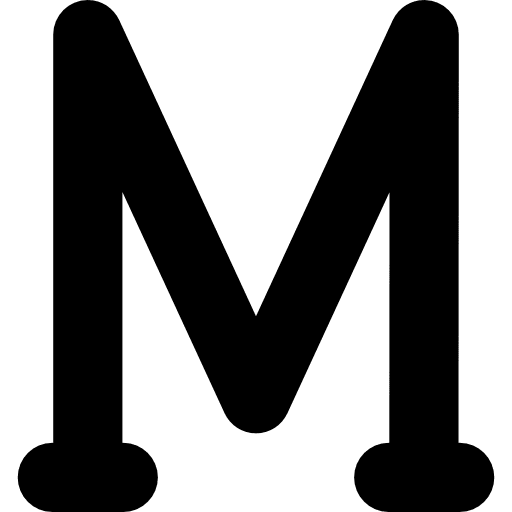 Mu greece shapes alphabet icon