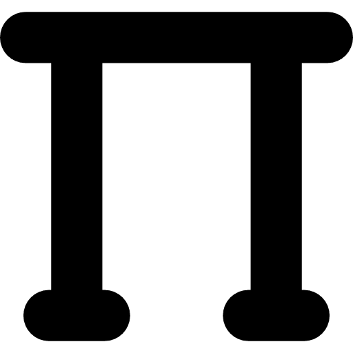 Pi mathematics alphabet letter icon