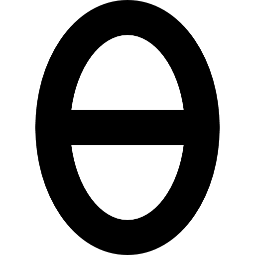 Theta alphabet typography language icon