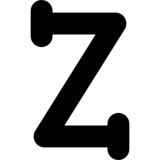 Zeta typography language letter icon