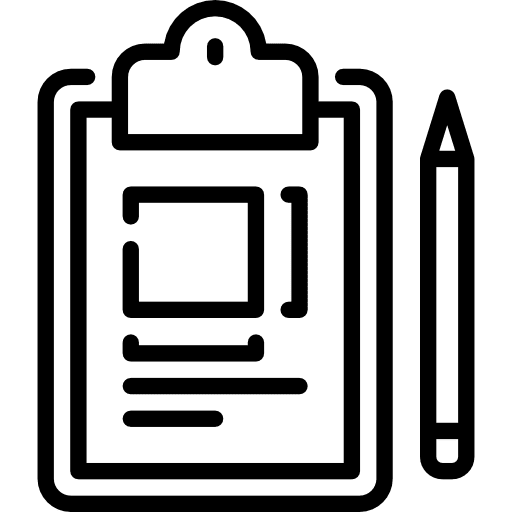 Clipboard tools and utensils verification checking icon