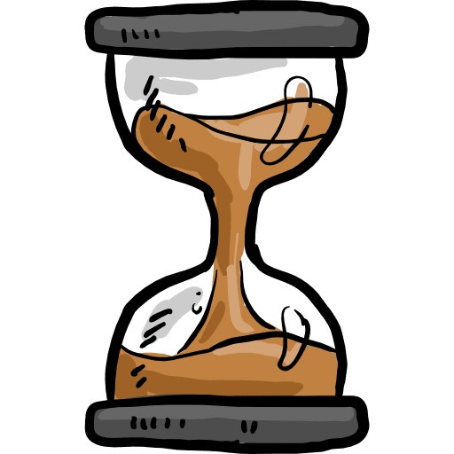 Hourglass time and date clock time icon
