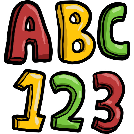 Abc learning education numbers icon