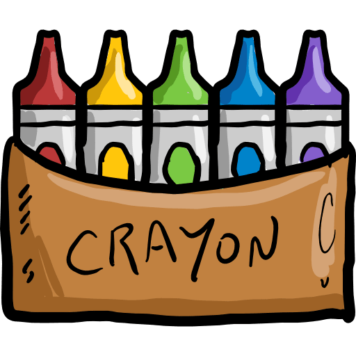 Crayon education crayons draw icon