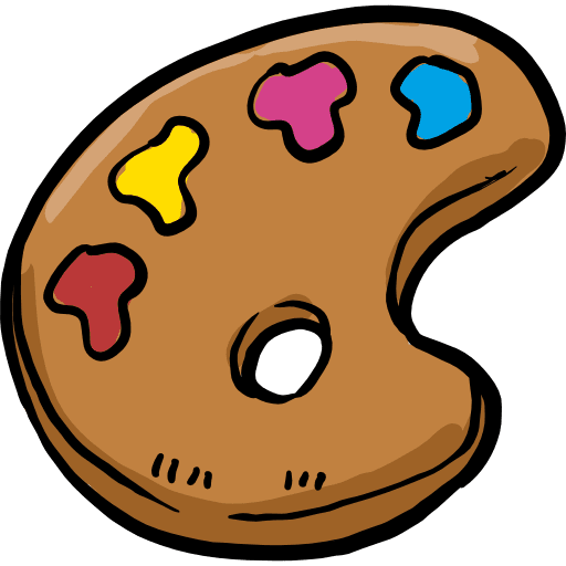 Paint palette interface art painter icon