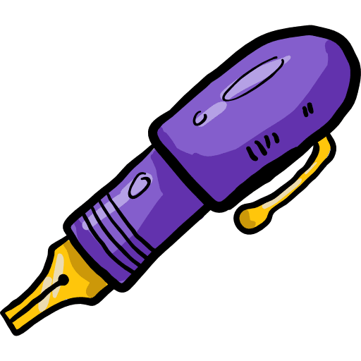 Pen tools and utensils writing education icon