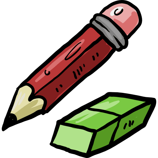 Pencil delete eraser erase icon
