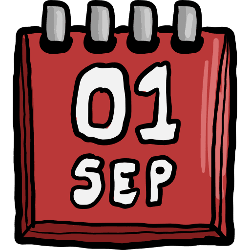 Calendar september interface administration icon