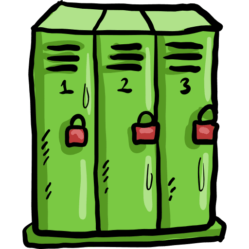 Lockers sportive closet sports icon