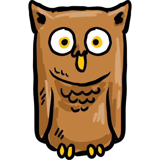 Owl animals bird wild life icon