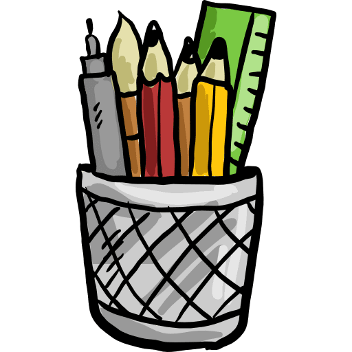 Pencil case writing tool pencil case tools and utensils icon