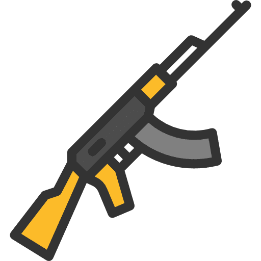 Rifle weapon war pistol icon