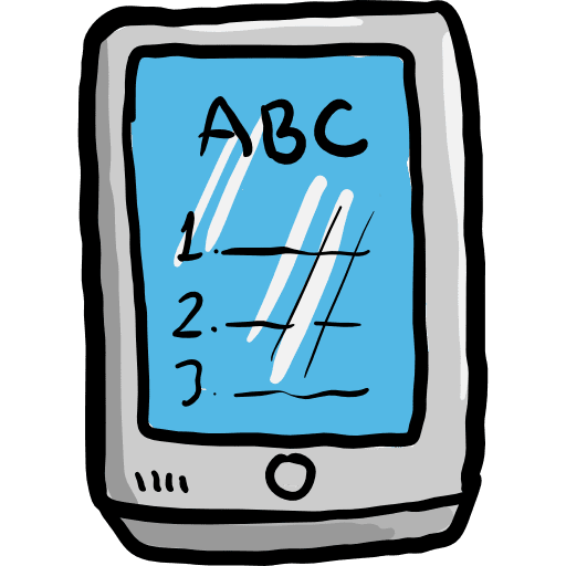 Tablet multimedia electronics touch screen icon