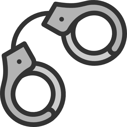 Handcuffs tools and utensils policeman handcuffs icon