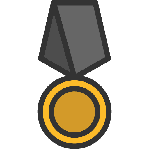 Medal sports and competition reward insignia icon