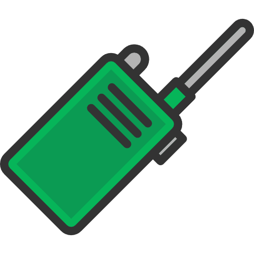 Walkie talkie signaling miscellaneous communications icon