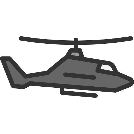 Helicopter transport medical emergency icon