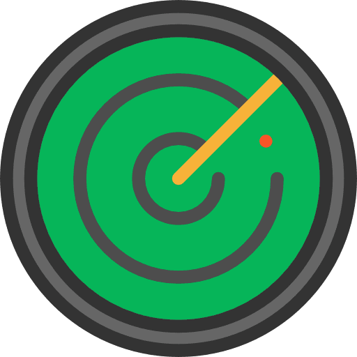 Radar electronics area positional icon