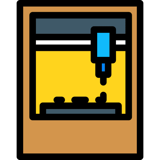 3d printer plastic industry production icon