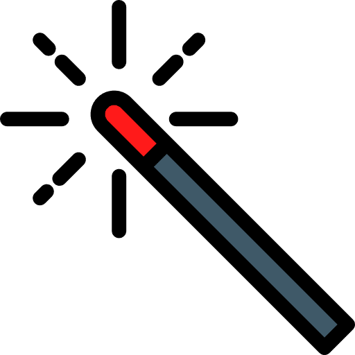 Magic wand edit tools magician wizard icon