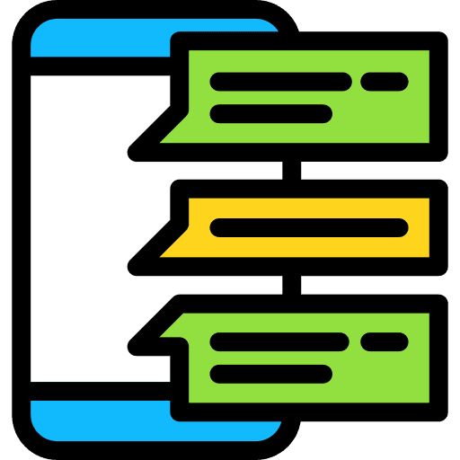 Smartphone cellphone communications touch screen icon