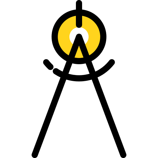 Compass drawing edit tools school materials icon