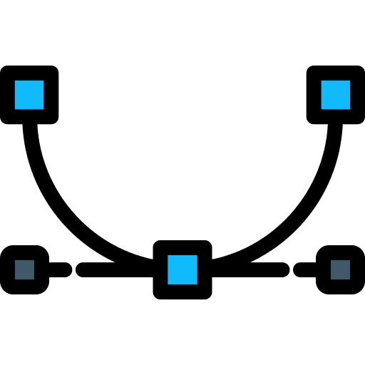 Vector nodes interface multimedia icon