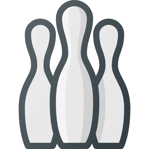 Bowling pins sports bowling pin bowling ball icon