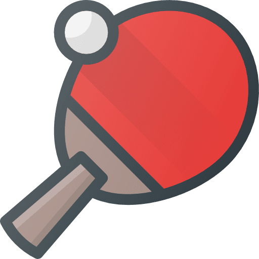 Ping pong racket sports and competition equipment icon