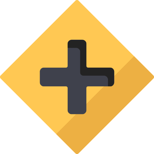 Crossroad signs circulation traffic sign icon