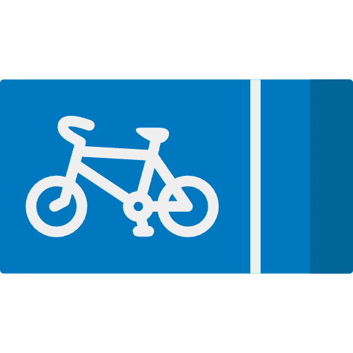 Bicycle circulation traffic signs icon