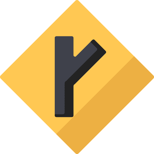 Intersection intersection signaling signs icon