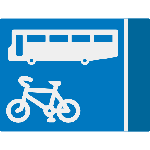 Lane circulation signaling traffic icon