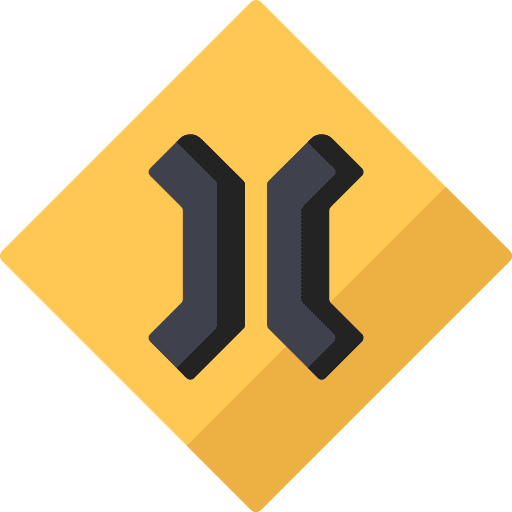 Narrow narrow traffic sign signs icon