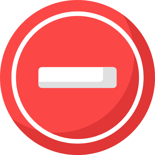 No entry traffic sign signaling no entry icon