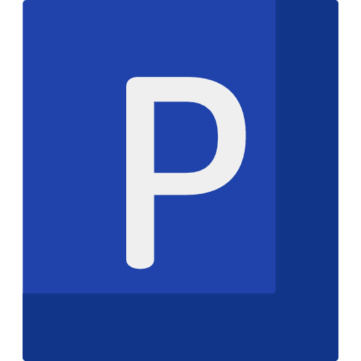 Parking signaling parking circulation icon