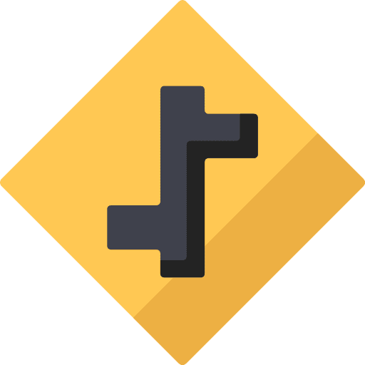 Intersection circulation signs intersection icon