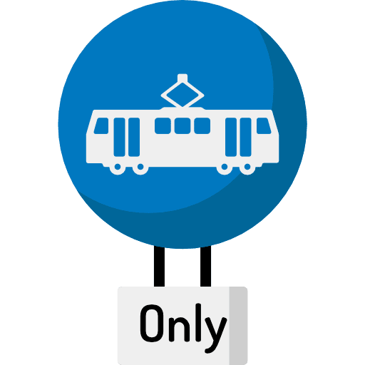Tram signs tram traffic icon