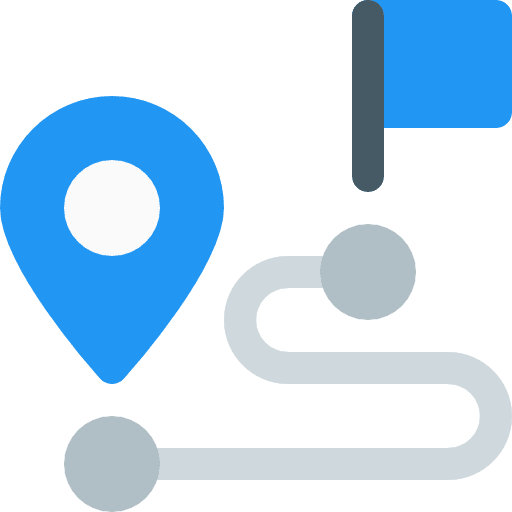 Distance travel distance navigation icon