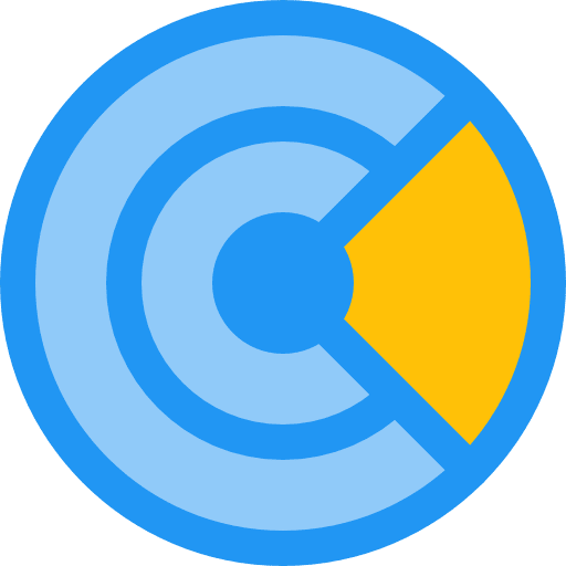 Radar positional range place icon