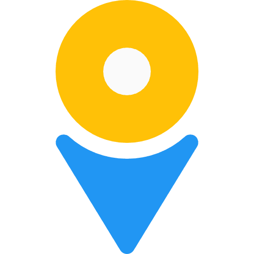 Direction maps and location direction orientation icon