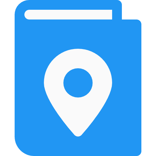 Map book business agenda bookmark icon