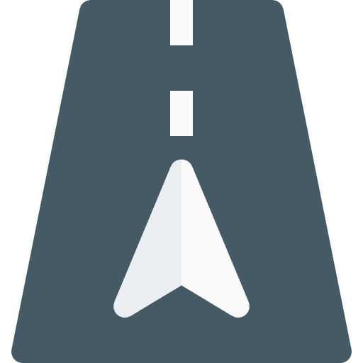 Road road location arrow icon