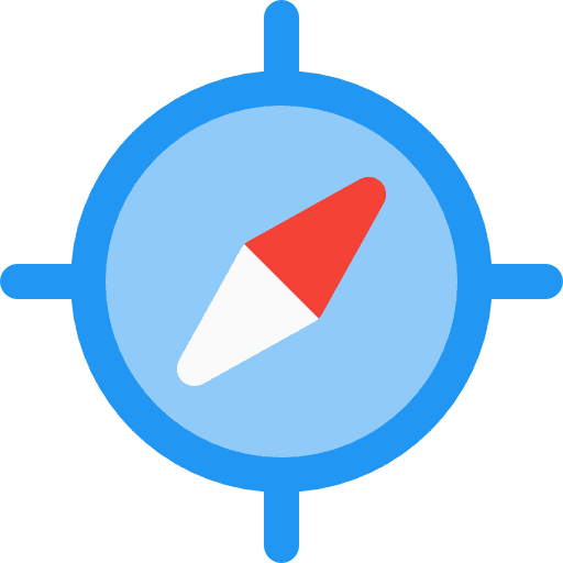 Compass technology tools and utensils cursor icon