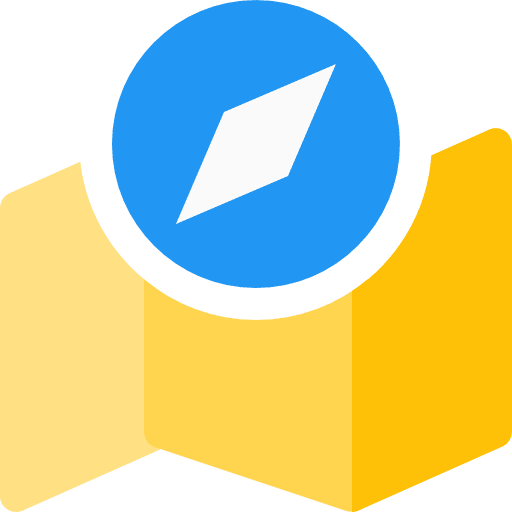 Map geography interface position icon