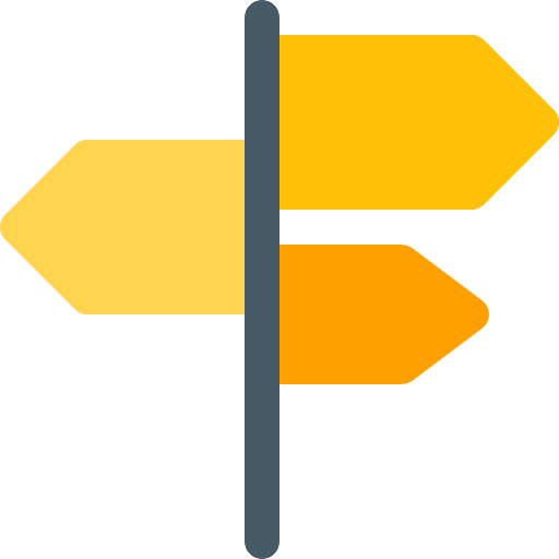 Panels direction road sign maps and location icon