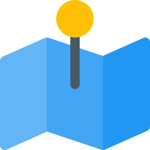 Pinned map location map pointer pin icon