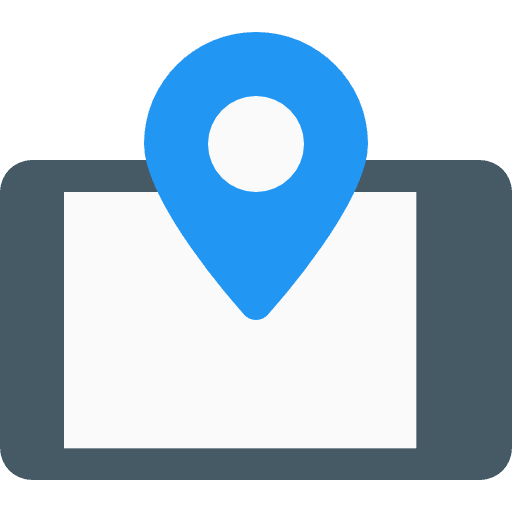 Mobile map pointer mobile phone street map icon